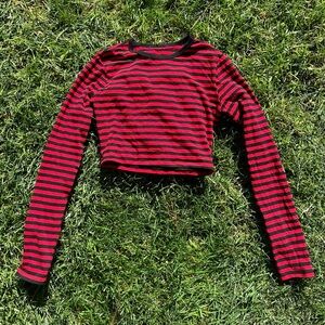 striped long sleeve top